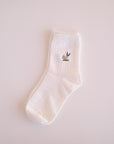 Embroidered Crew Socks