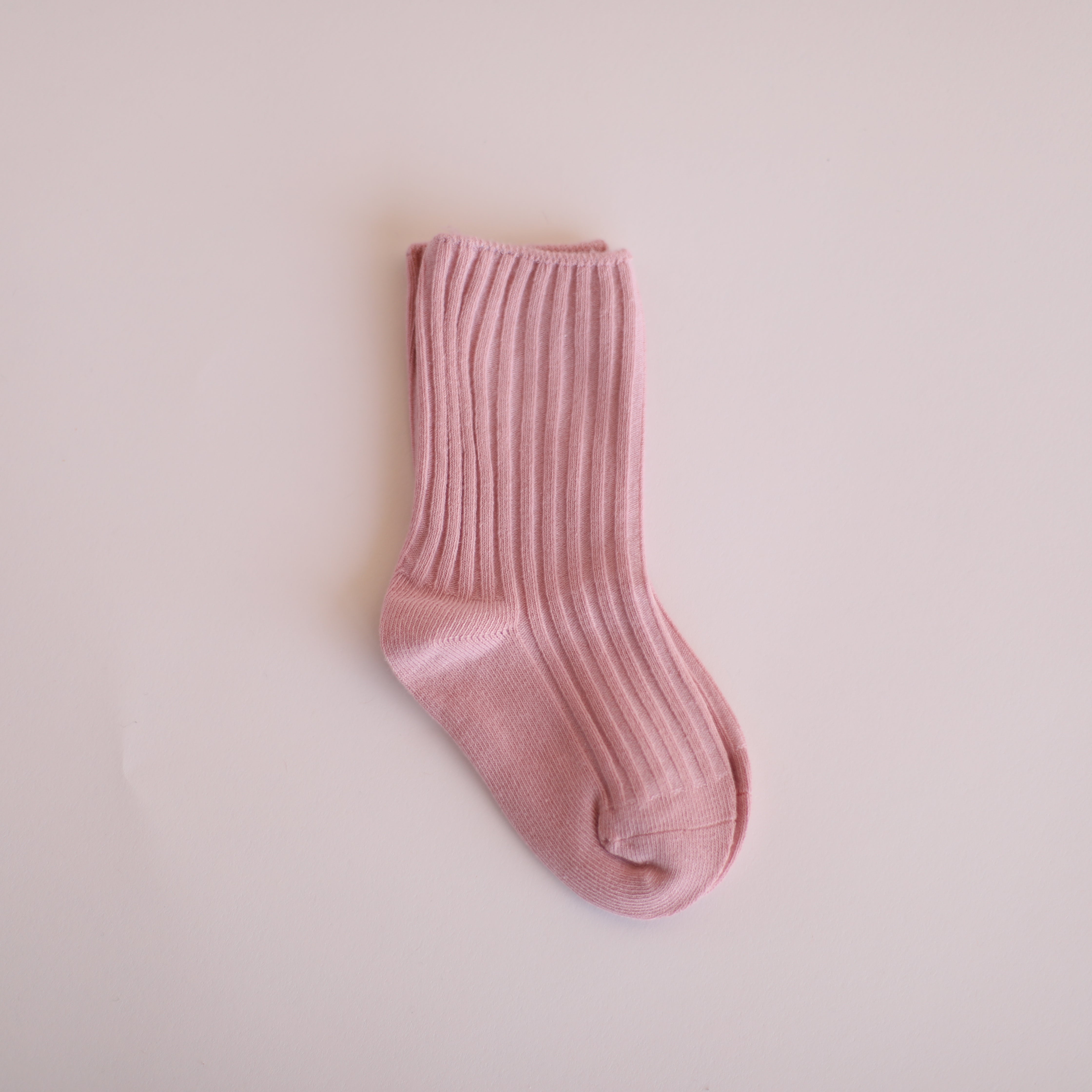 Ribbed Crew Socks