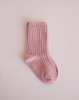 Ribbed Crew Socks