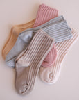 Ribbed Crew Socks