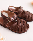 Espresso Isla {Children's Leather Sandals}