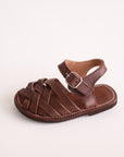 Espresso Isla {Children's Leather Sandals}