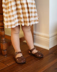 Espresso Isla {Children's Leather Sandals}