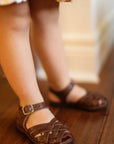 Espresso Isla {Children's Leather Sandals}