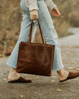 Heritage Leather Tote {Espresso}