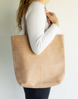 Leather Tote {Oat}