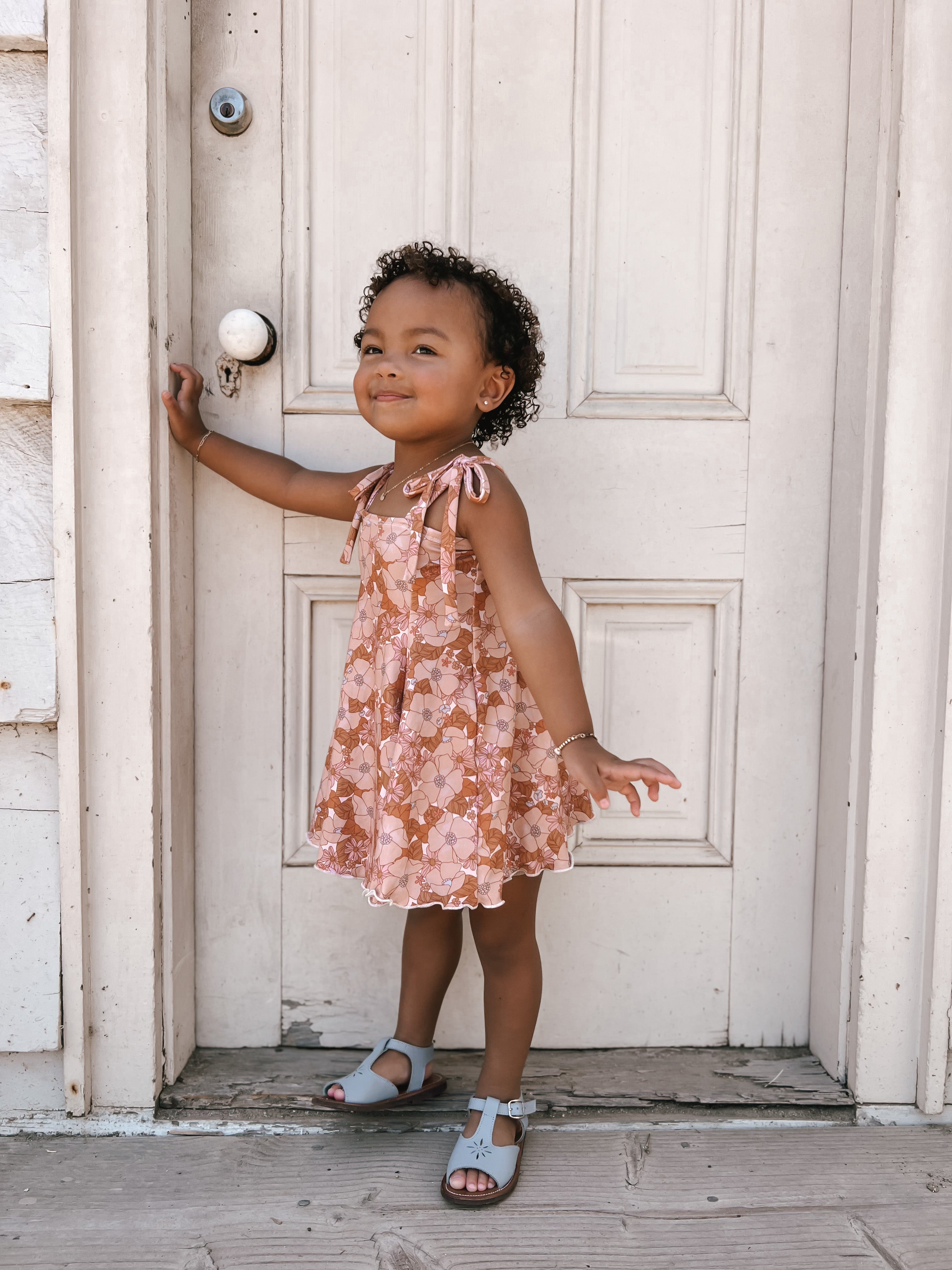 French Blue Estrella {Children&#39;s Leather Sandals}