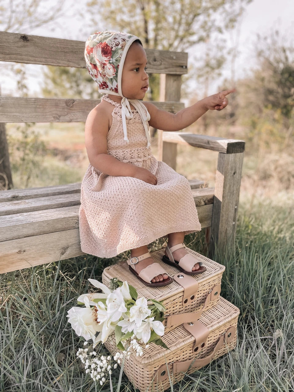 Nude Blush Bella {Children&#39;s Leather Sandals}