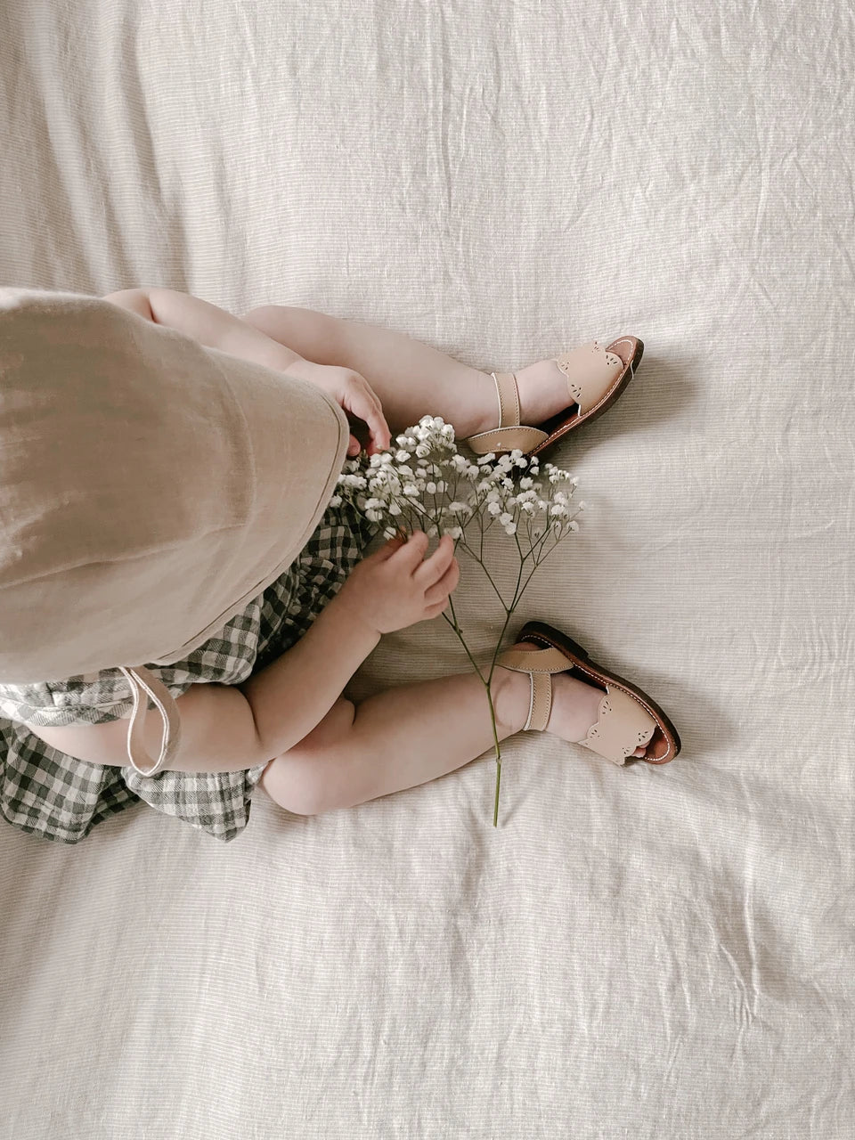 Nude Blush Bella {Children&#39;s Leather Sandals}