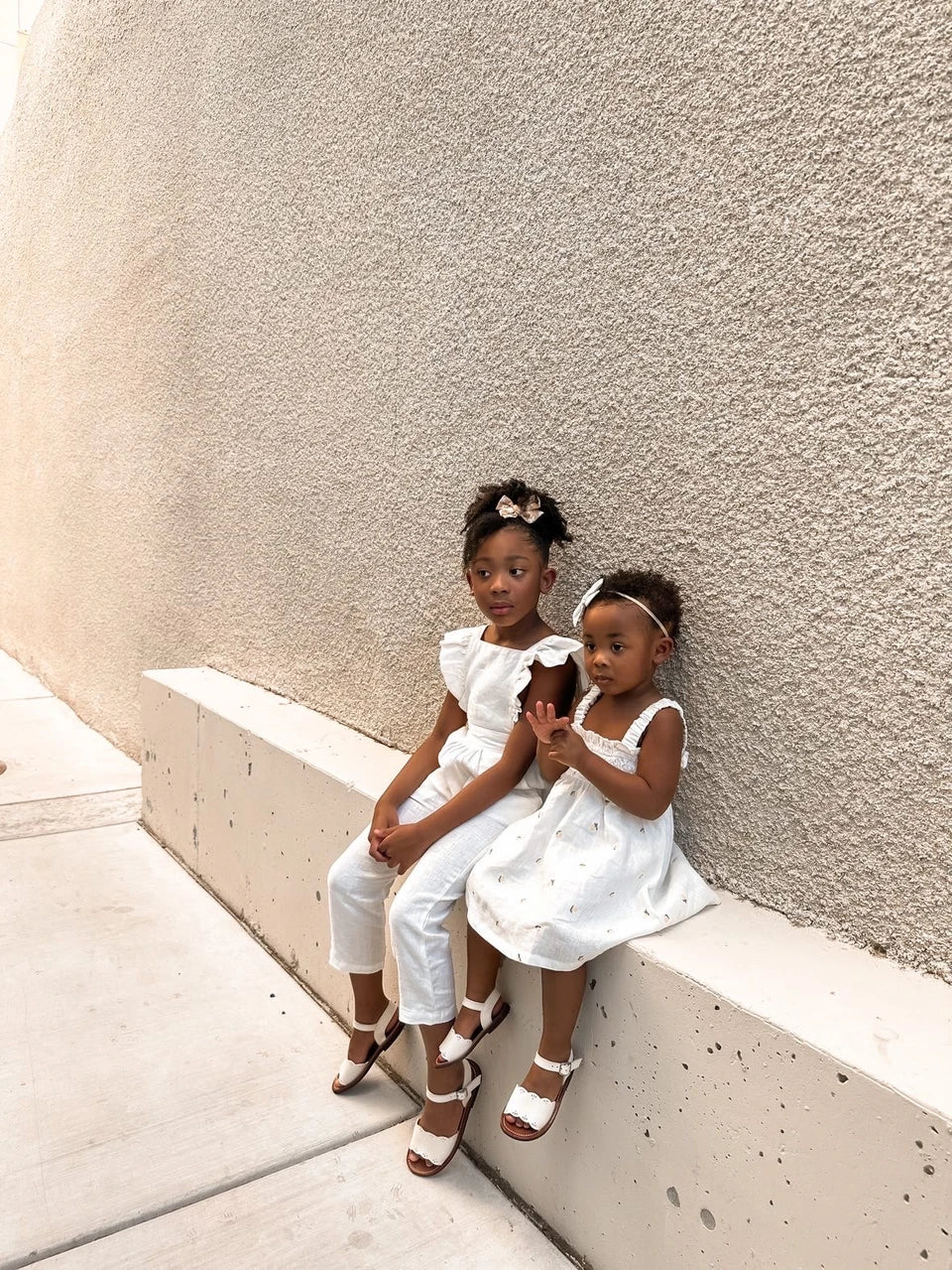 Cream Bella {Children&#39;s Leather Sandals}