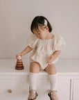 Nude Blush Flora {Children's Leather Sandals}