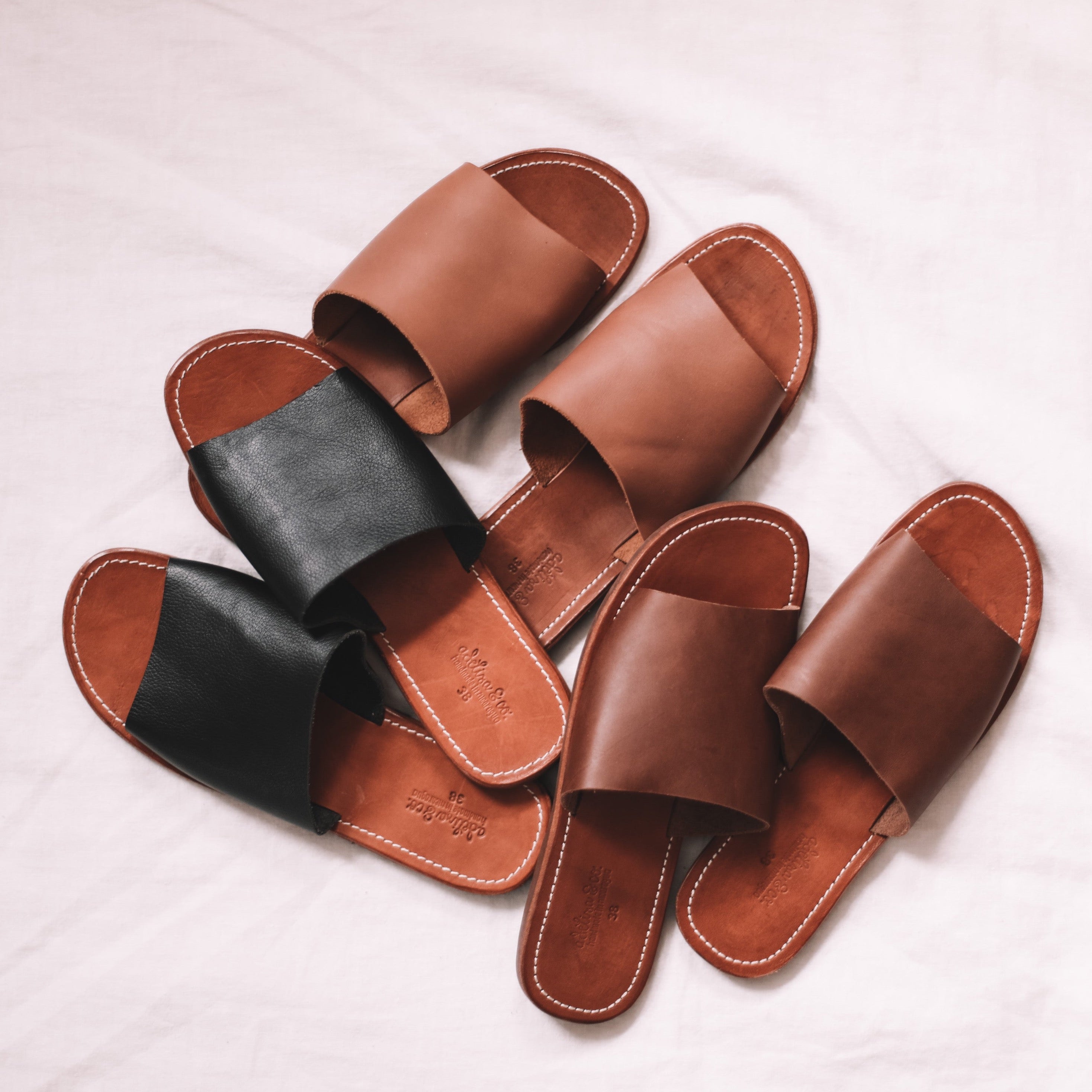 Cheap discount leather sandals