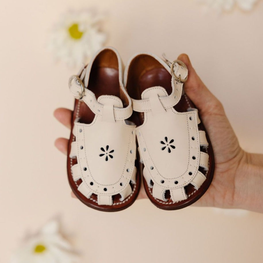 White Closed Toe Sandal – Little Love Bug Co.